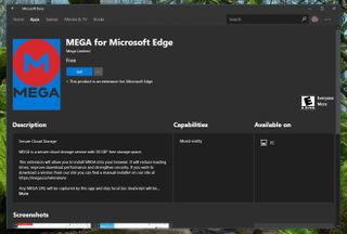 MEGA extension now available for Microsoft Edge