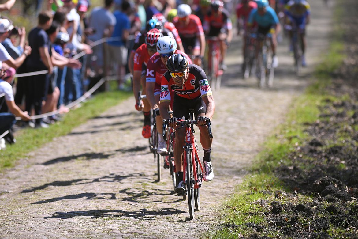 A mid-race crash forced Greg Van Avermaet to chase at Paris-Roubaix.