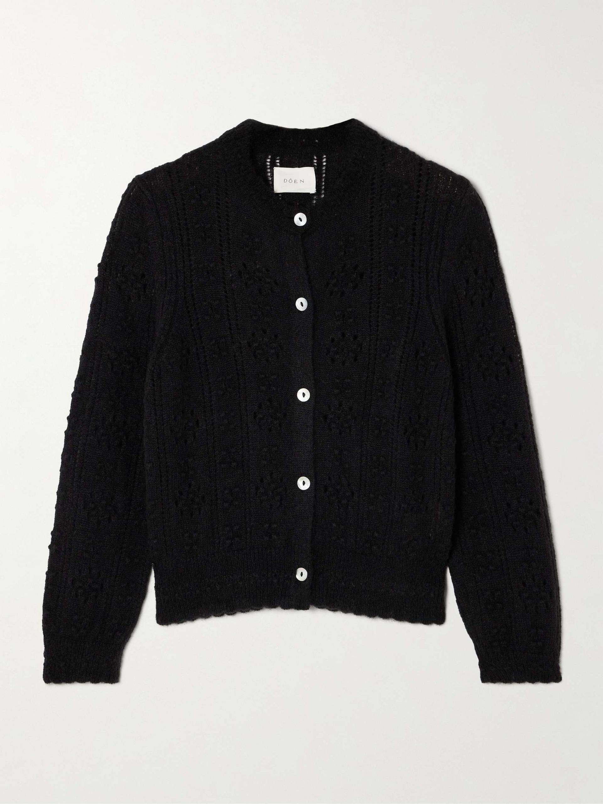 Cassidy Pointelle-Knit Alpaca-Blend Cardigan