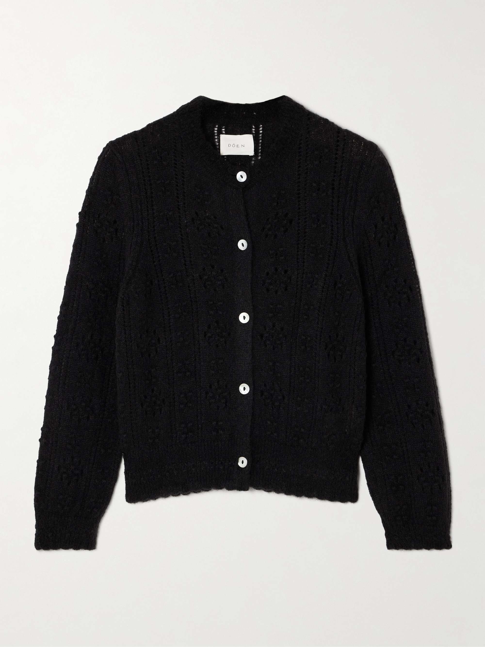Cassidy Pointelle-Knit Alpaca-Blend Cardigan