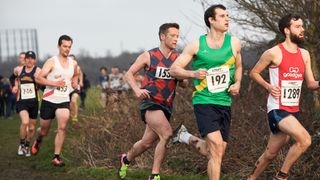 A men’s cross-country race in the UK