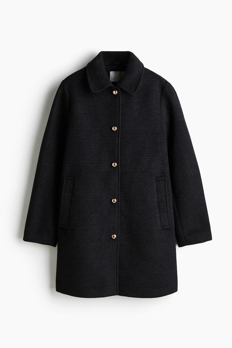 Wool-Blend Car Coat