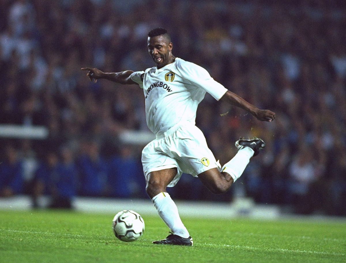 Lucas Radebe in action for Leeds United