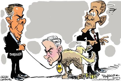 Political cartoon World Netanyahu speech