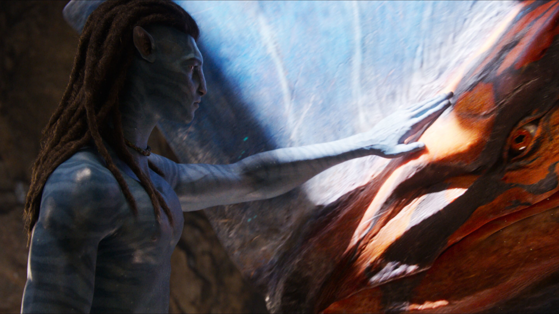 Sam Worthington as Jake Sully in Avatar: Fire and Ash