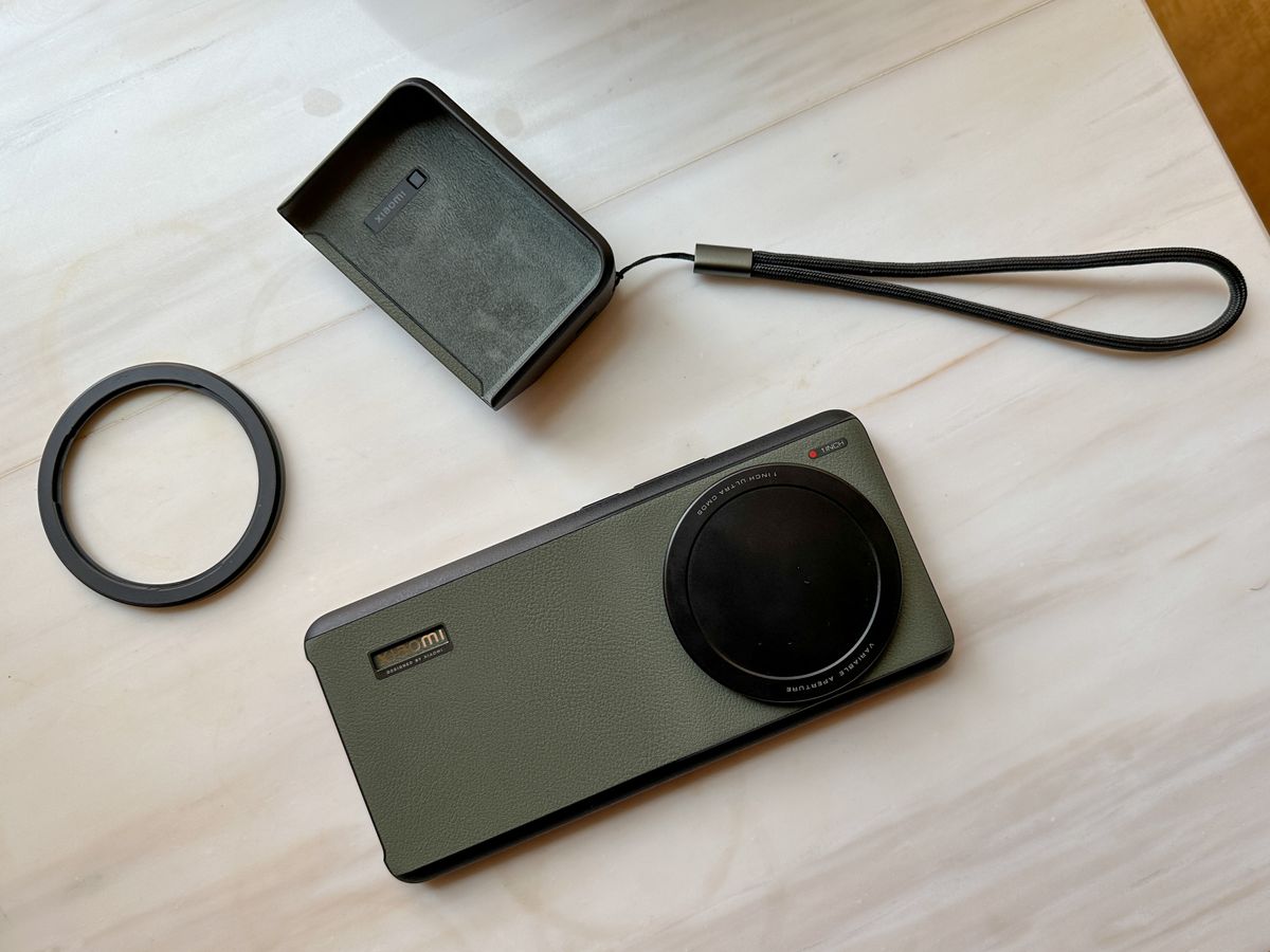 A photo of the Xiaomi 13 Ultra's Leica-styled camera grip case