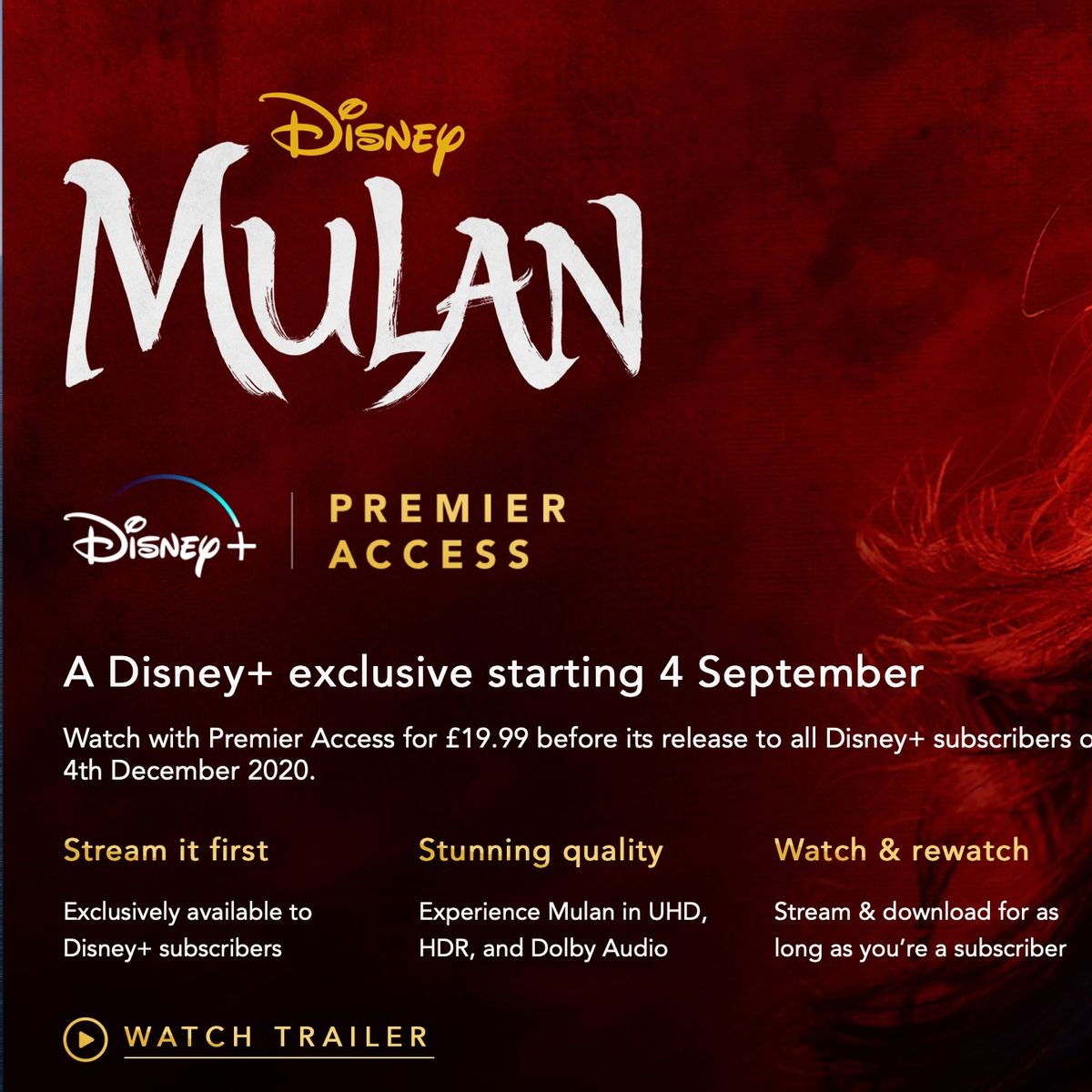 Mulan Release Date Disney Plus Australia