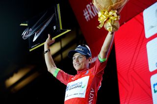 Esteban Chaves claimed his first pro stage race win Sunday in Abu Dhabi