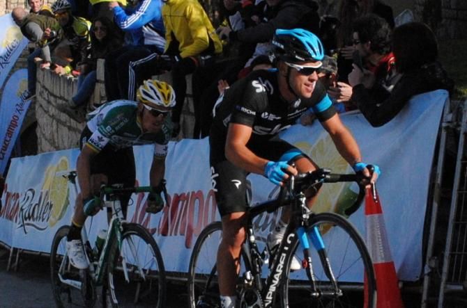 Richie Porte (Sky) was third on the finish line and sits currently second in the GC.