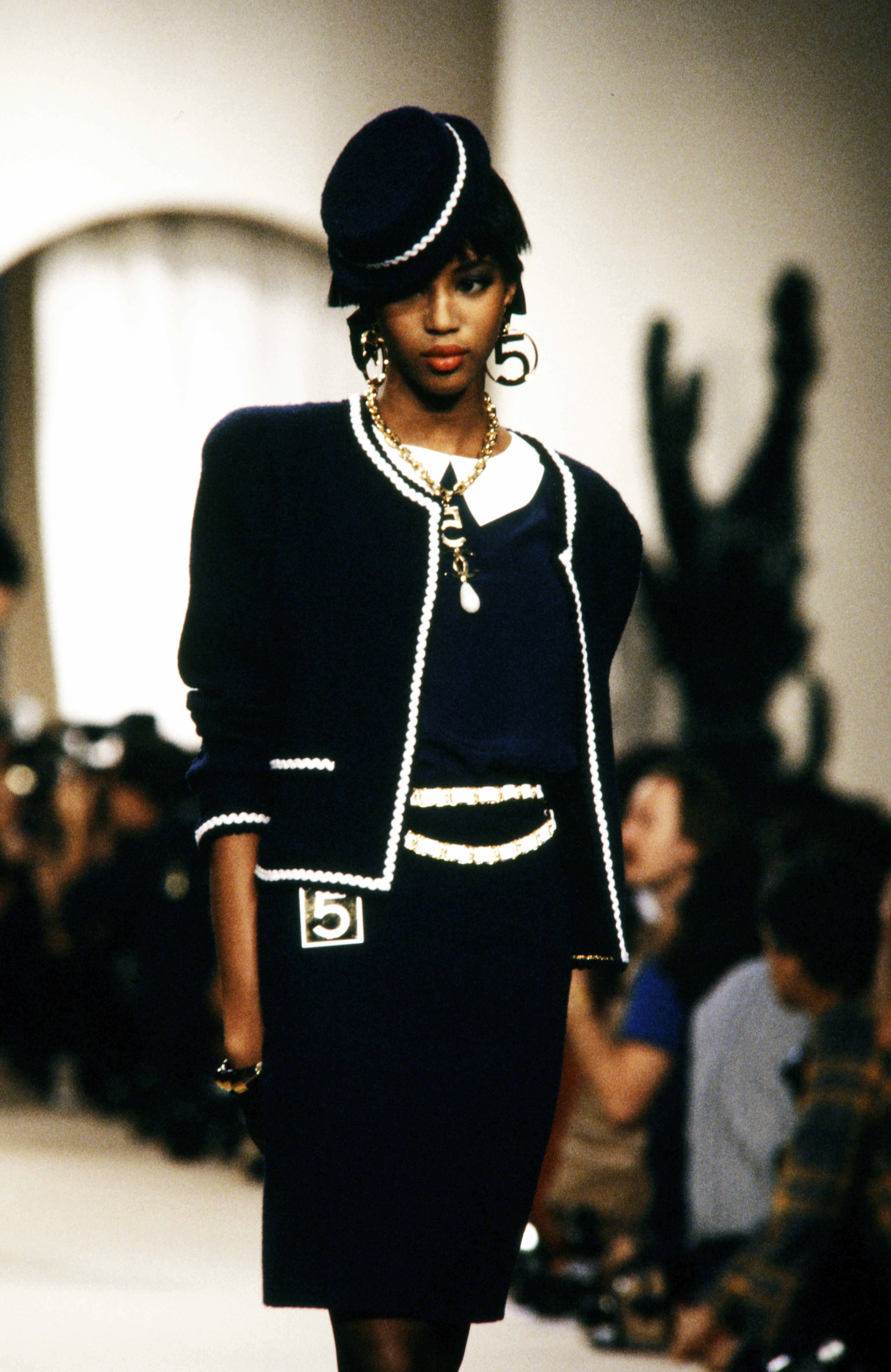 Naomi Campbell wearing chanel