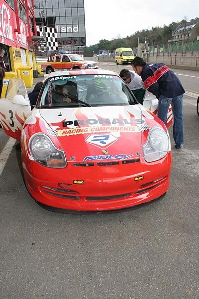 The Porsche some of the riders