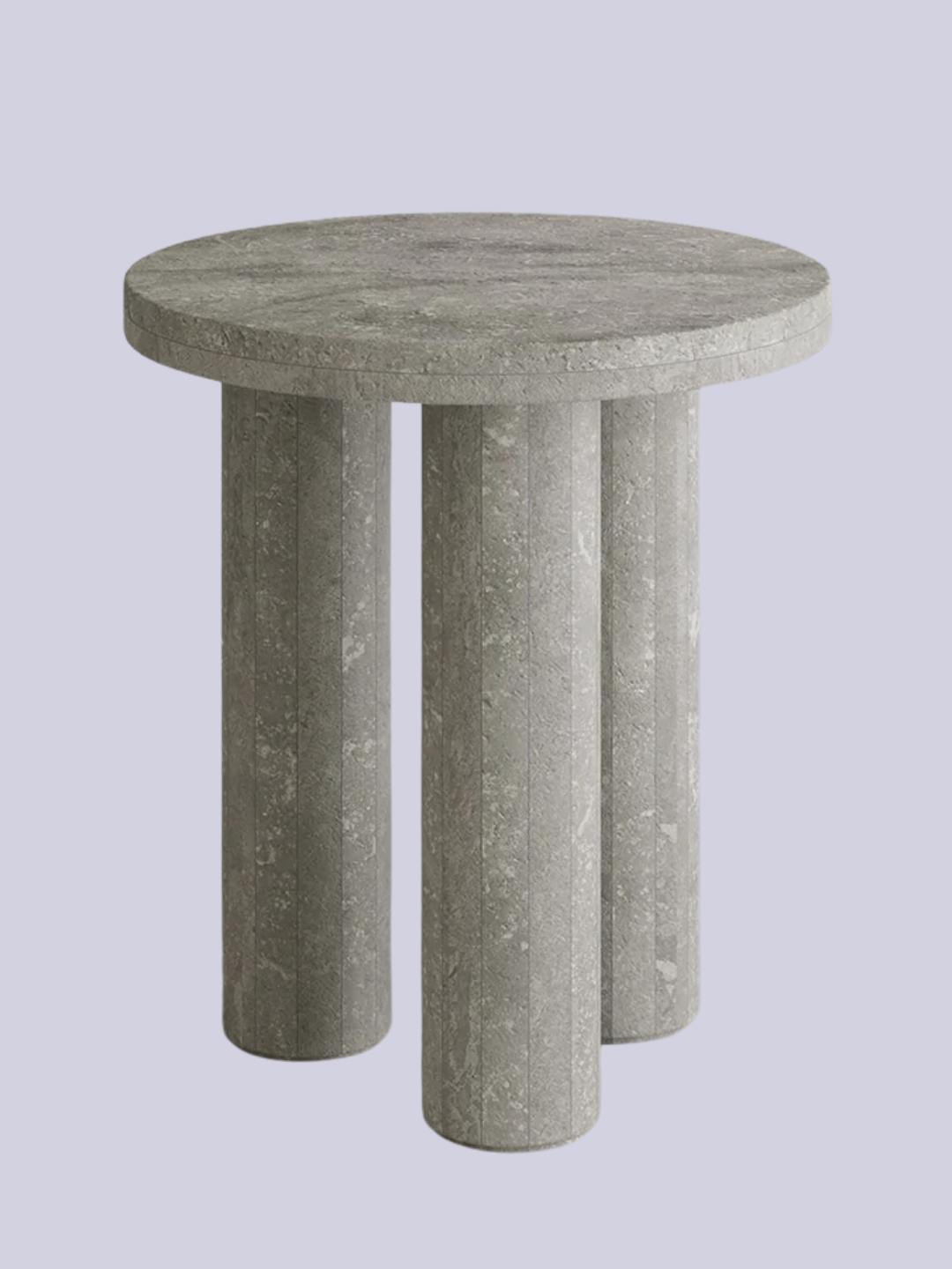A gray casoli travertine side table from Nth Degree