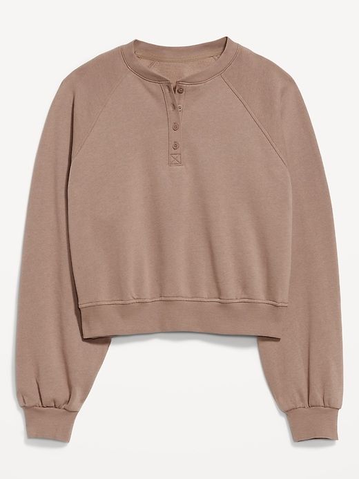 Socomfy Oversized Button-Front Sweatshirt