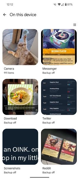 The new "Collections" tab will show how much media has been backed up to the Cloud.