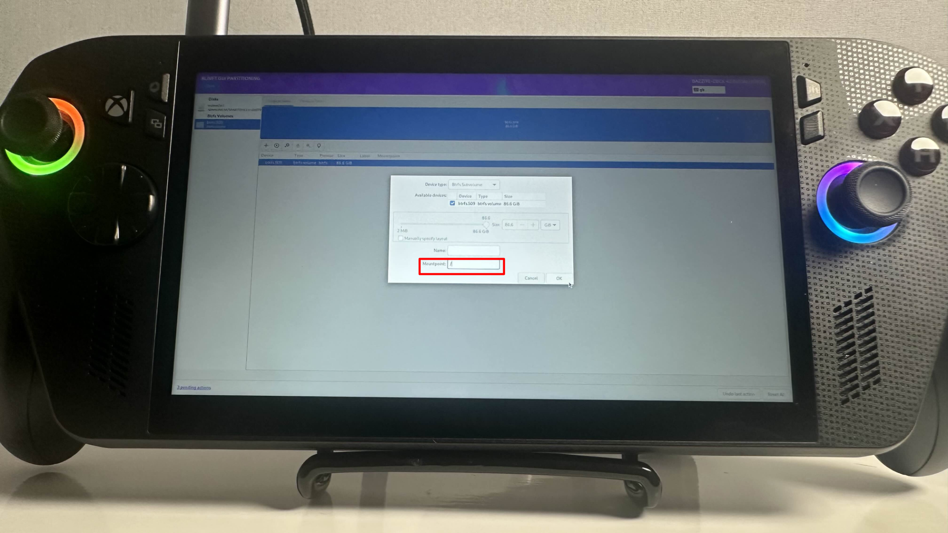 Bazzite dual boot process