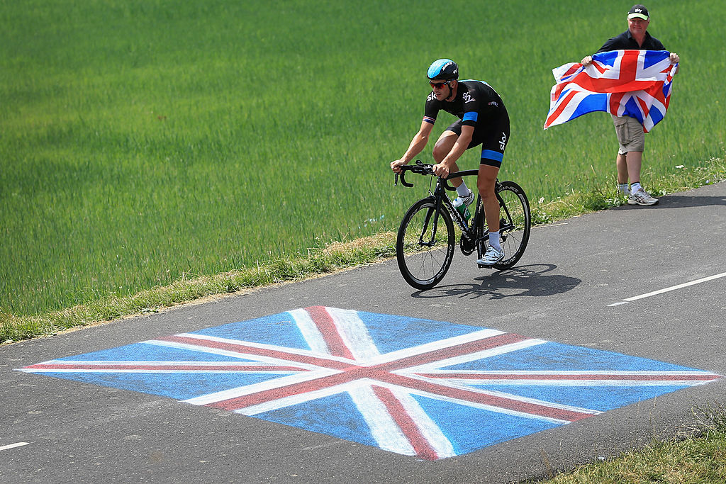 CHORGES, FRANCE - JULY 17: Ian Stannard of Great Britain riding for Sky Procycling competes during stage seventeen of the 2013 Tour de France, a 32KM Individual Time Trial from Embrun to Chorges, on July 17, 2013 in Chorges, France. (Photo by Doug Pensinger/Getty Images)