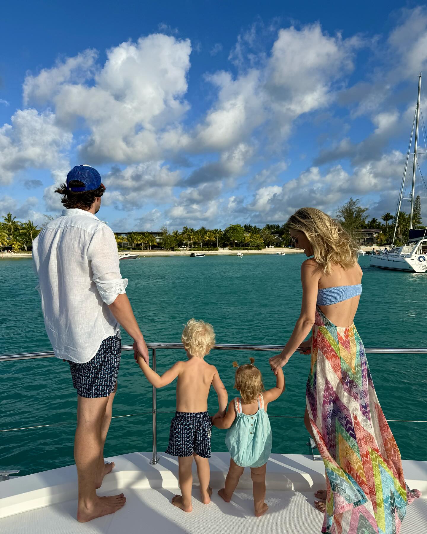 Chelsy Davy with her husband and children