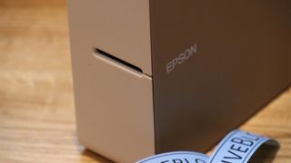Epson LabelWorks LW-C610 review; a close up of a label maker