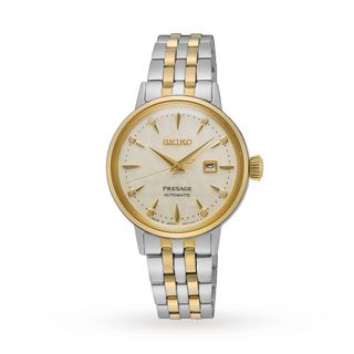 Presage Cocktail Time 'white Lady' Diamond Twist Ladies Watch