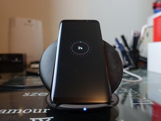 Galaxy S8 on wireless charging stand