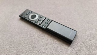 The Samsung QN900A Neo QLED 8K's remote control up-close