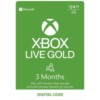 Xbox Live Gold - 3 Month Membership: $24.99 at Amazon