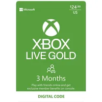 Xbox Live Gold - 3 Month Membership: $24.99 at Amazon