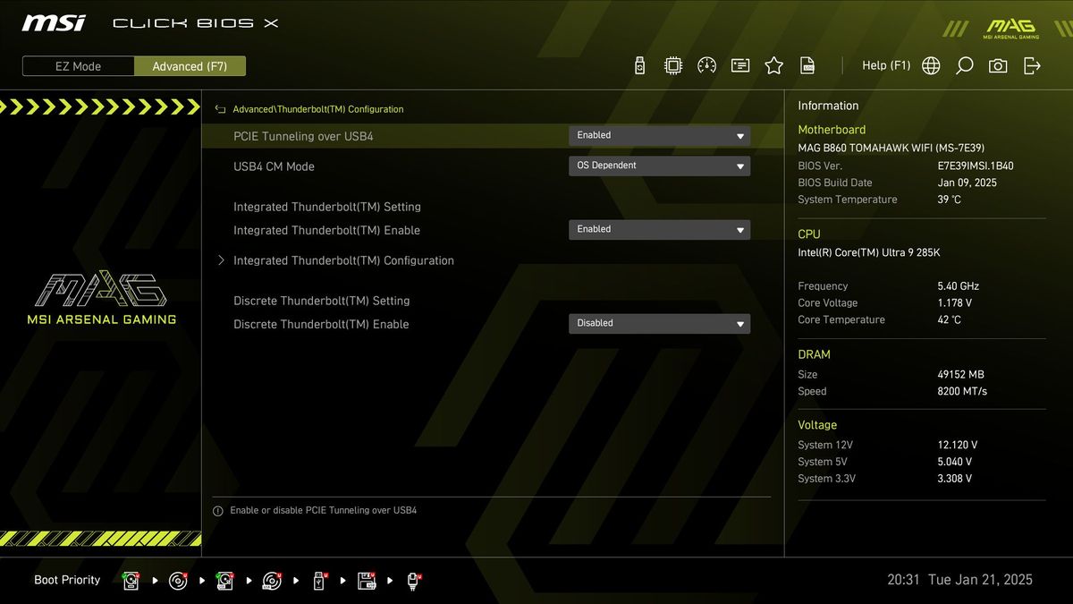 MSI MAG B860 Tomahawk Wifi