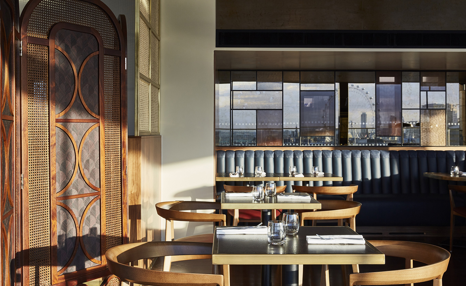 Section of the hotel's restaurant
