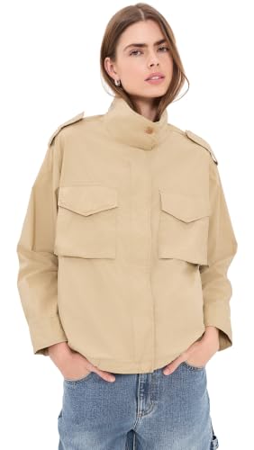 Madewell Women's Field Jacket in Washed Poplin, Fennel Seed, Xl