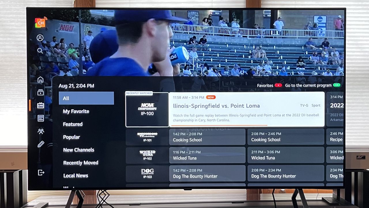 LG B4 OLED TV LG grille des programmes en direct