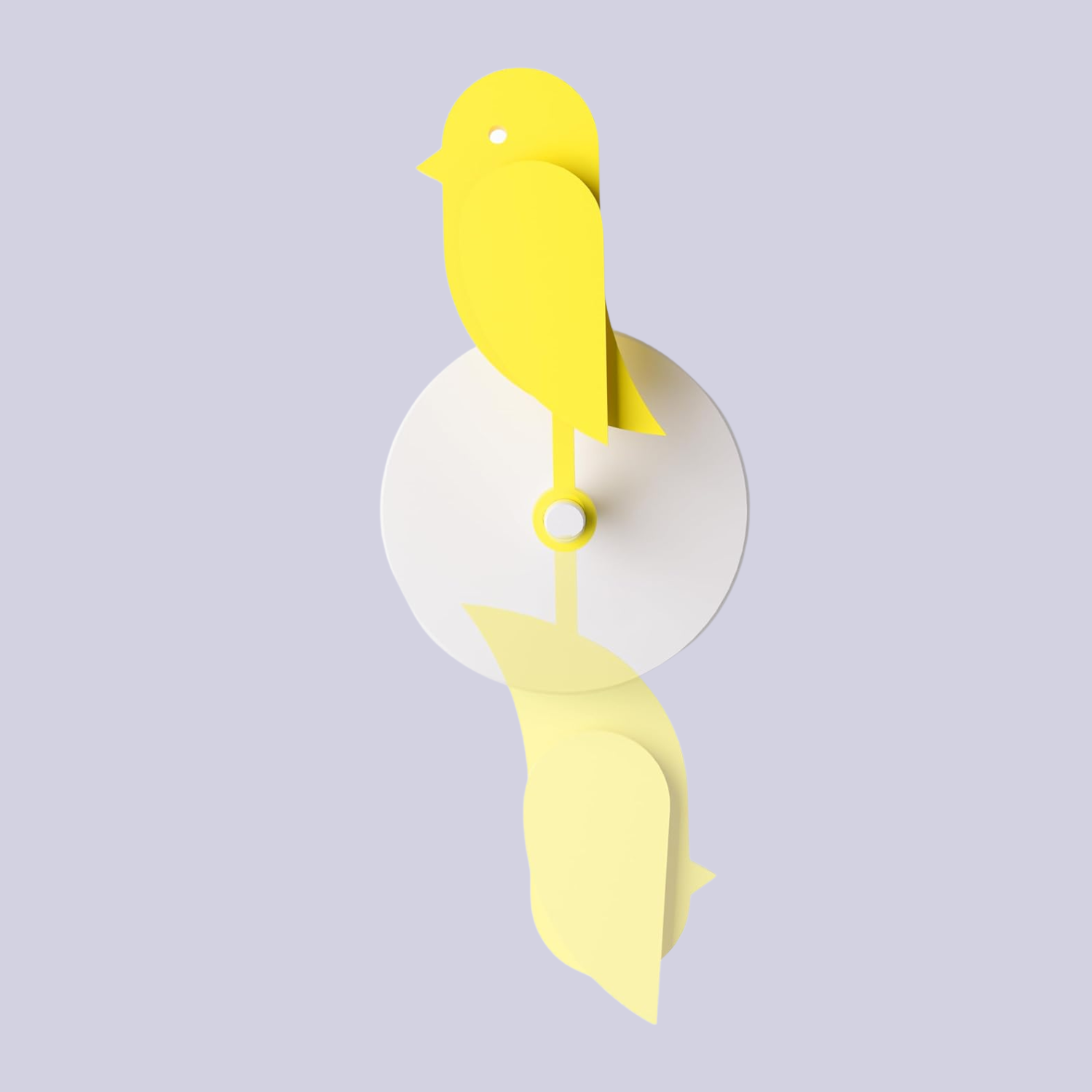 A yellow bird-shaped CO2 monitor