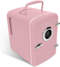 Frigidaire Retro Mini Compact Beverage Cooler with Built-in Bluetooth Speaker