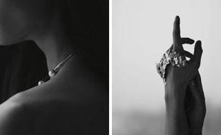 Left: necklace and right: hand jewellery