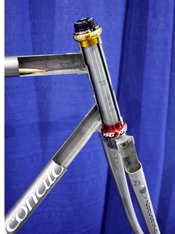 A brass tube guides the rear brake housing as seen in this Zanconato cutaway.