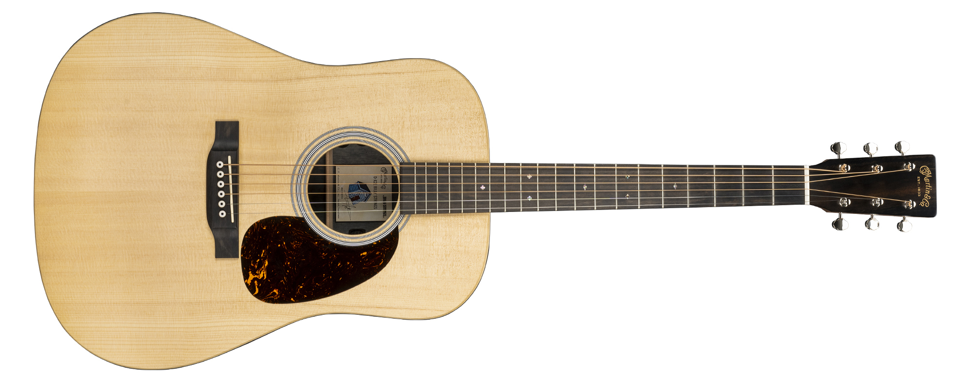 A promo photo for the Martin DX-2E Billy Strings acoustic-electric guitar