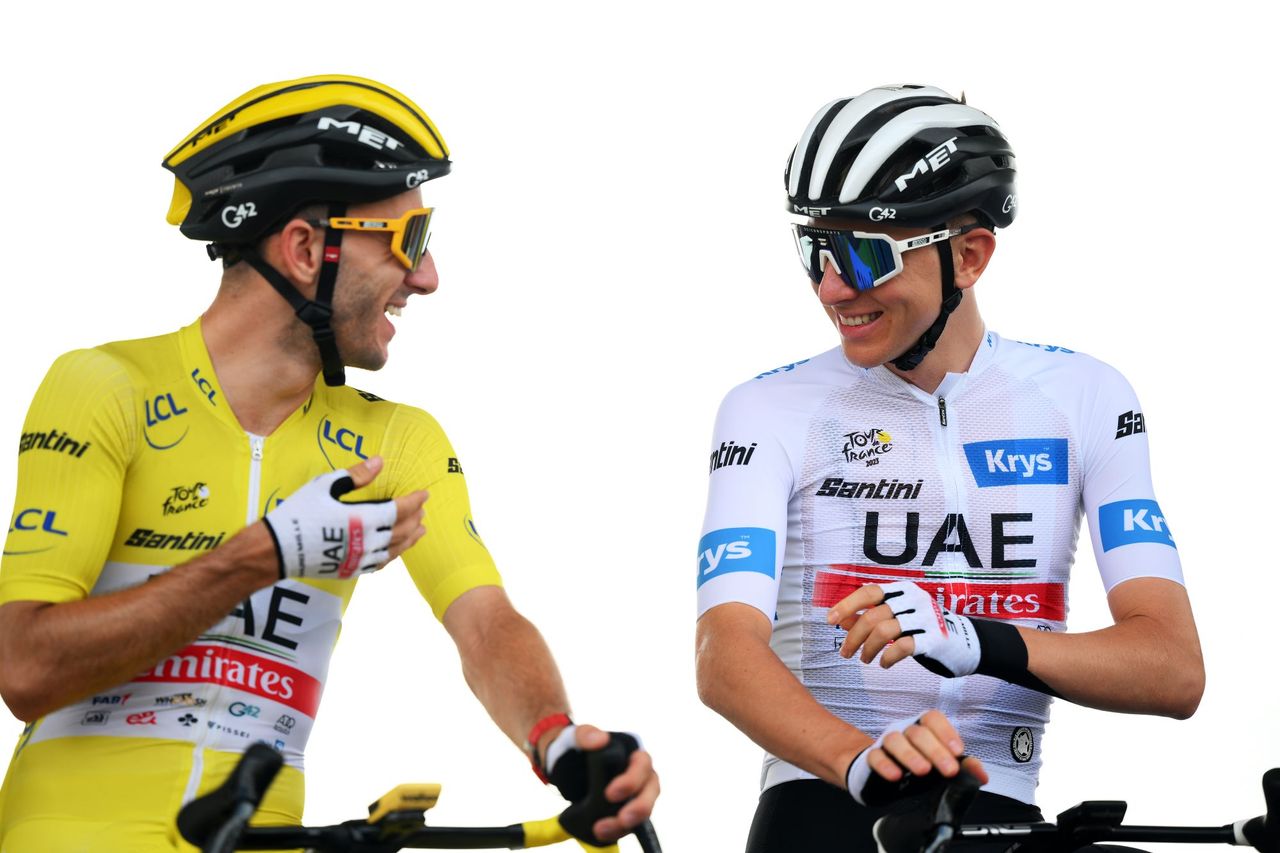 Adam Yates and Tadej Pogacar