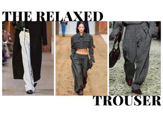 Future made graphic from Fall/Winter 2023 imagery of baggy relaxed trousers
