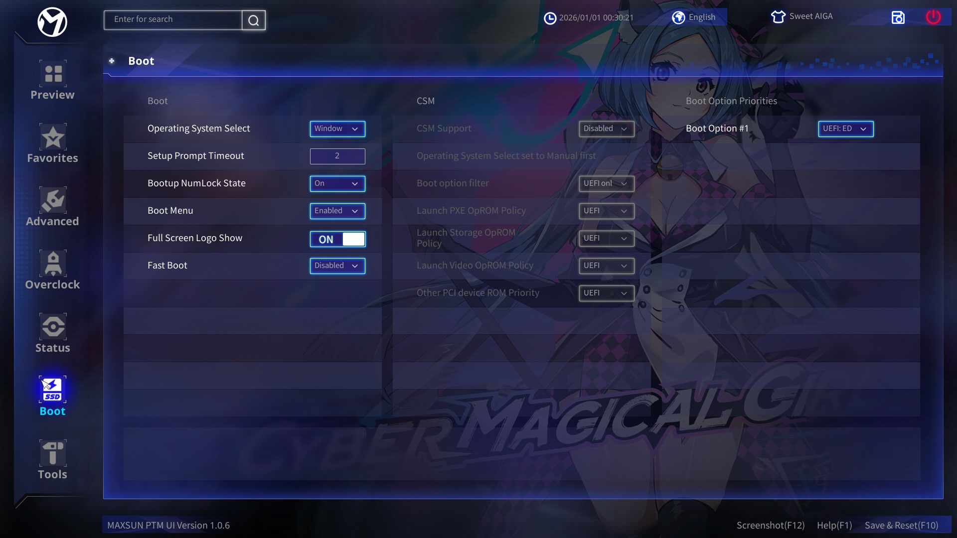 Maxsun Terminator B850M Pro II - BIOS
