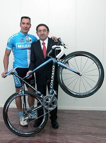 Zabel gives Ernesto Colnago a lot of feedback for his bikes