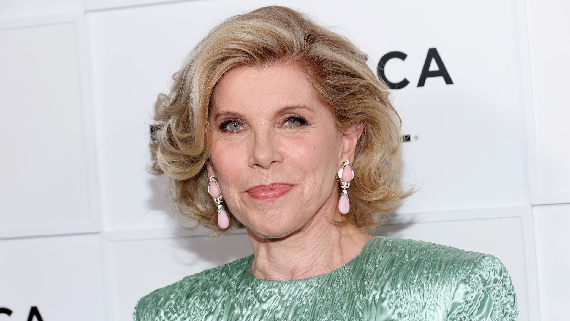 an image of Christine Baranski attending "The Gilded Age" premiere in New York City.