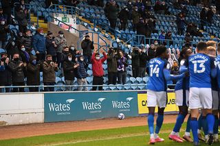 Fans at Carlisle on Boxing Day