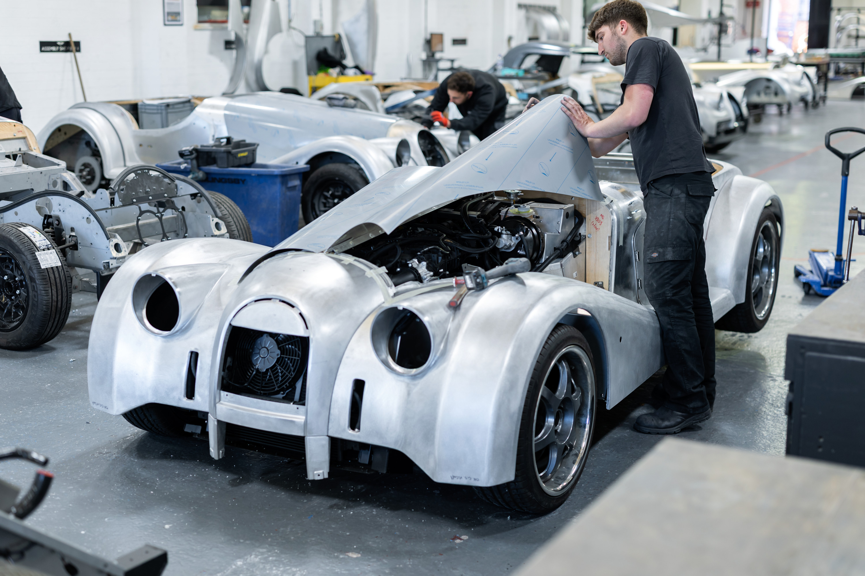 The Morgan Midsummer being hand built in Malvern