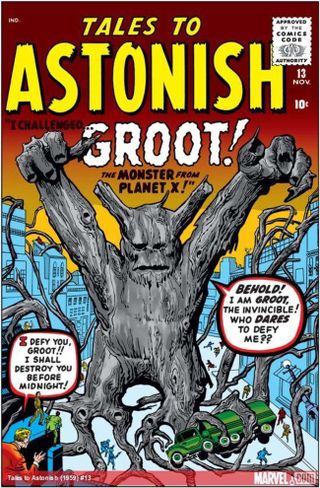 Cover from "Tales to Astonish #13" which featured Groot's first appearacne.