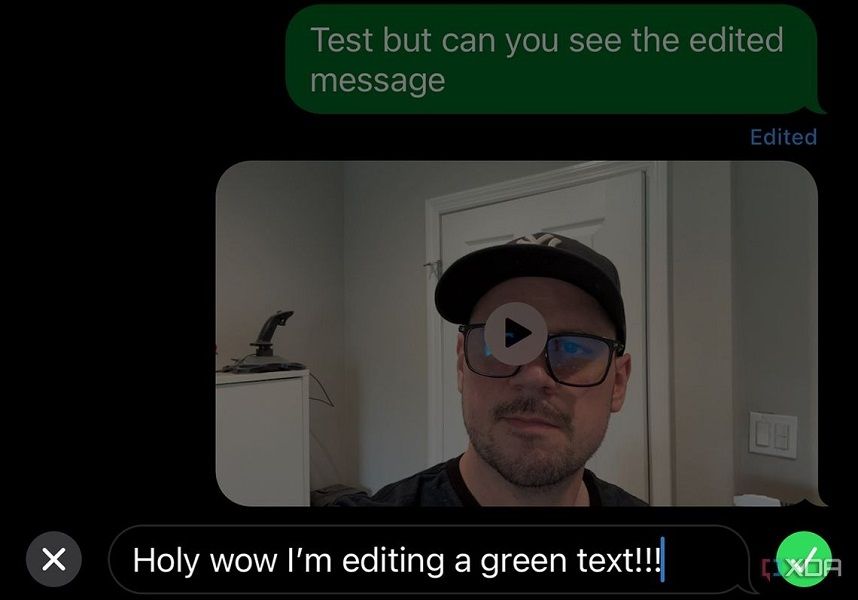 iMessage green bubble edit
