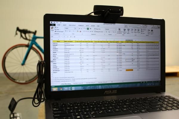 Each athlete's data is captured and plugged in