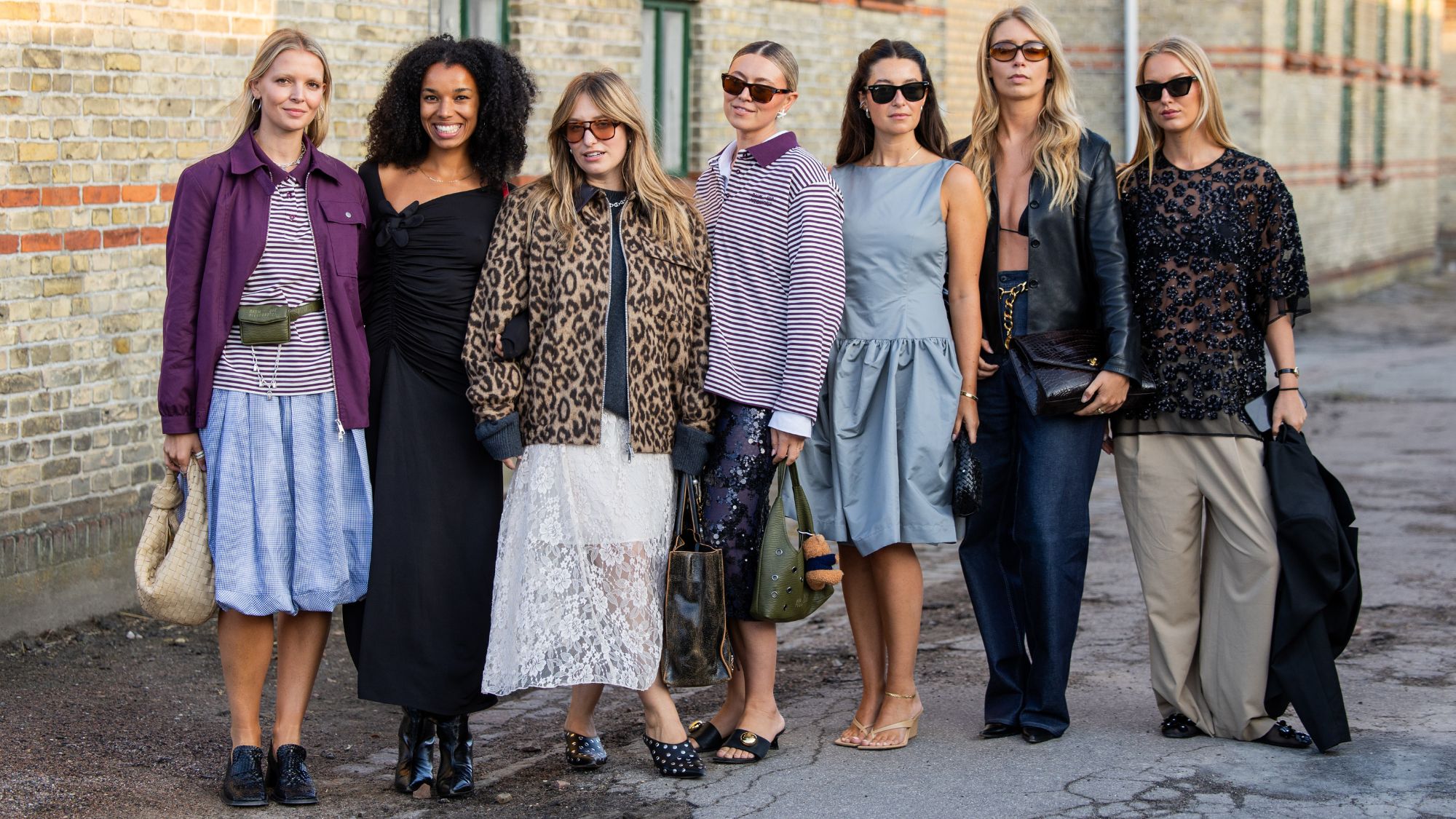 a group of street style stars at copenhagen fashion week