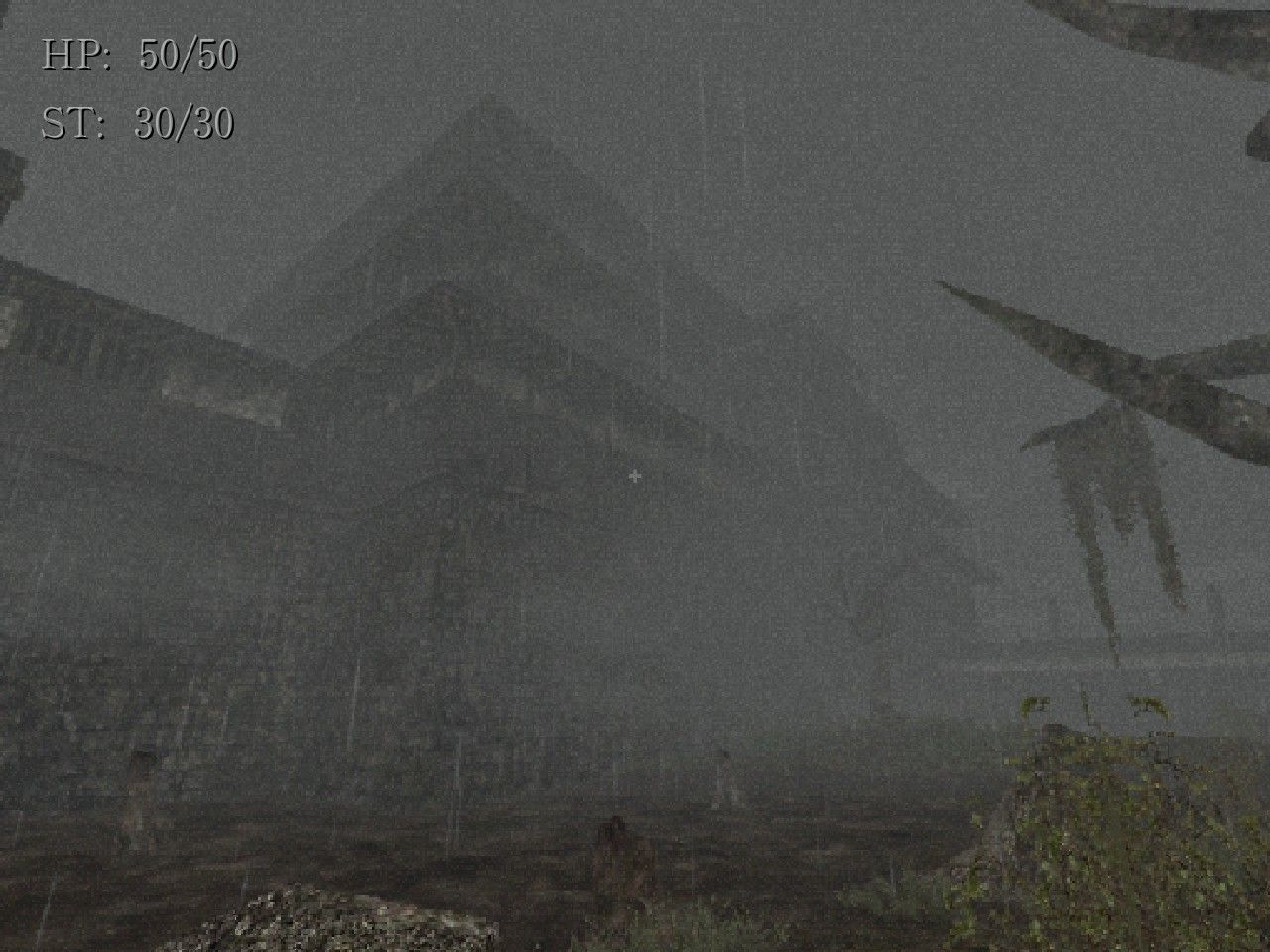 View of Japanese castle rising out of mist in Labyrinth of the Demon King