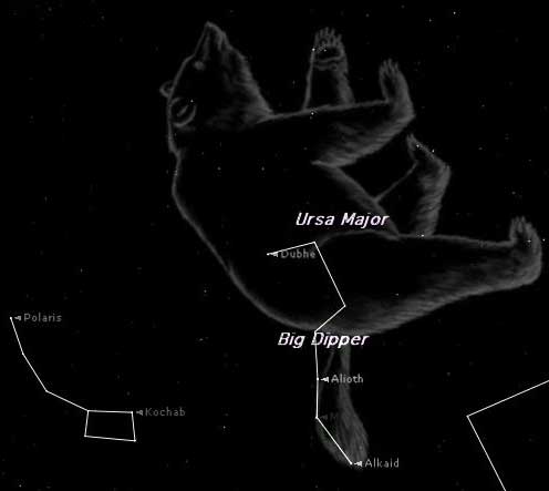 Find the Big Dipper in the Big Bear