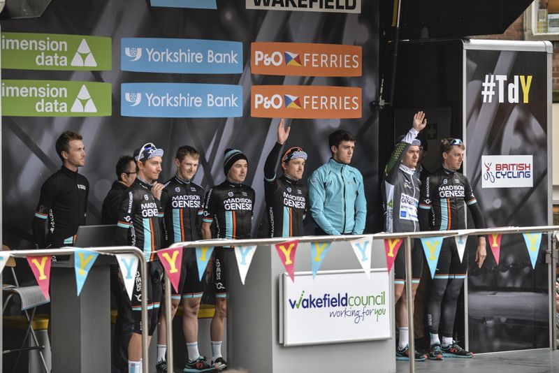 Local Continental team Madison Genesis are presented to the crowd